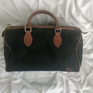 Dooney & Bourke black nylon bag with leather handles
